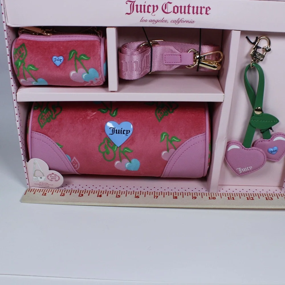 Juicy Couture Heritage Cherry Barrel Bag Gift Set - Brand New in‎ Box!